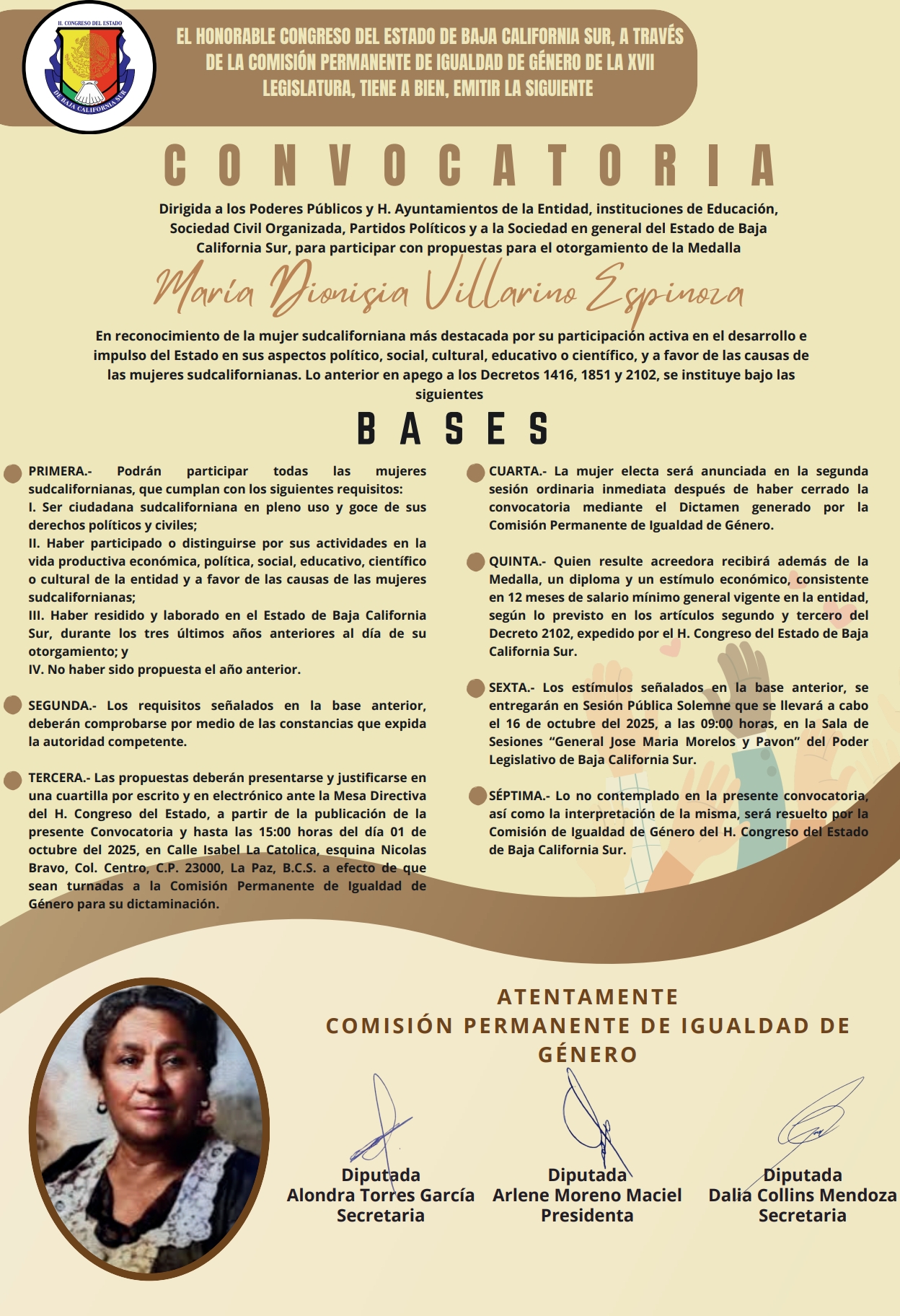 convocatoria dionisia villarino